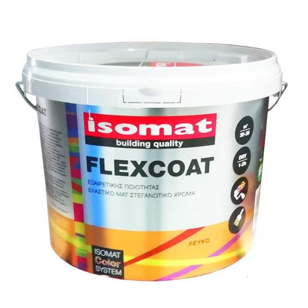 Χρώμα Isomat Flexcoat Acryl Ελαστικό Λευκό
