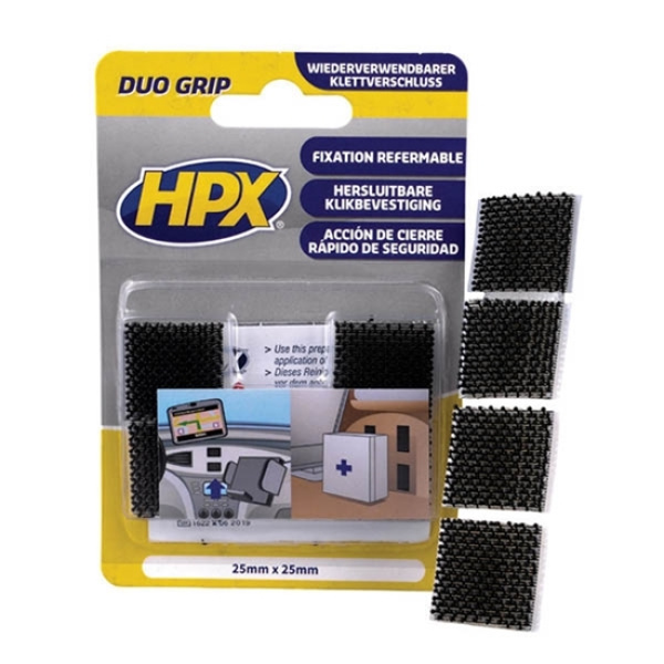 Duo Grip Pads Μαύρο 25mm x25mm HPX (100000122)