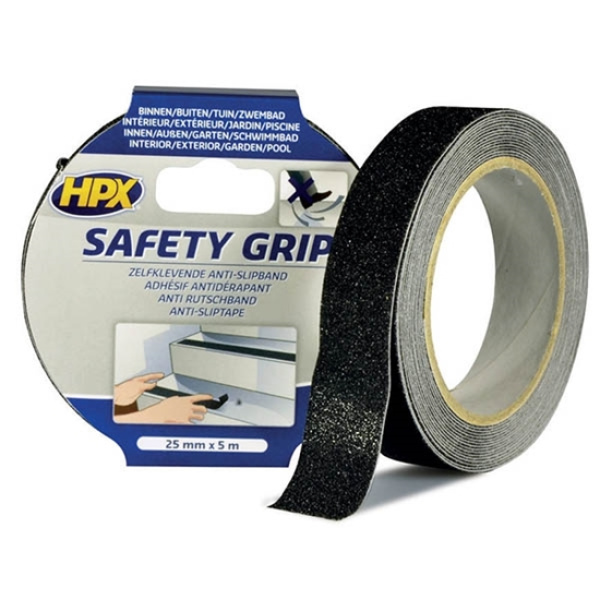 Safety Grip Αντιολισθητική Ταινία Ασφαλείας Μαύρη 25mm x 5m HPX (250501122)