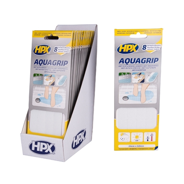 Αντιολισθητική Ταινία Aqua Grip Διάφανη 20mm x 240mm HPX (202400122)