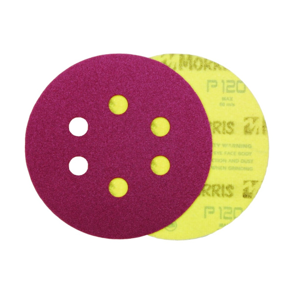 Δίσκος Velcro Φ150 Κόκκινος 6 Τρύπες Morris