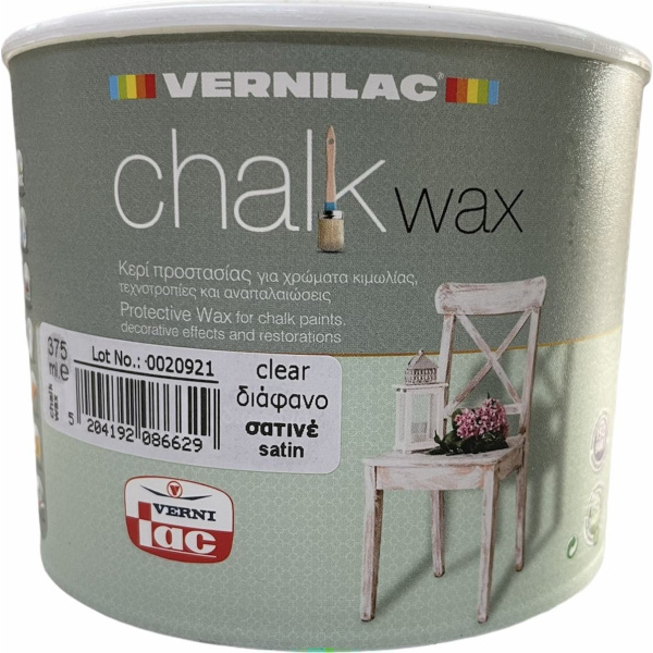 Chalk Wax Satin Διάφανο 0.375Lit Vernilac