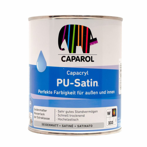 Capacryl Pu-Satin Base W (B1) 0.700Lit Οικολογική Ριπολίνη Νερού Caparol