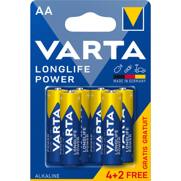 Μπαταρία Αλκαλική Longlife Power Minion AA(4+2τμχ) Varta (40332)